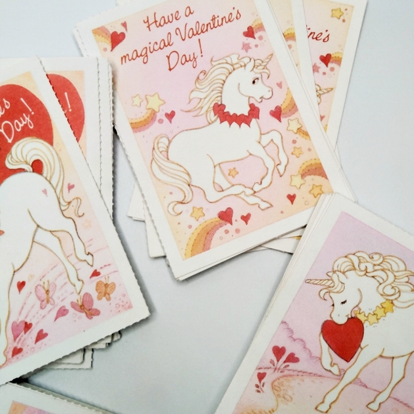 18 Vintage Unicorn Valentines Cards - Picture 3 of 4